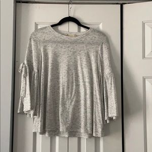 White and Grey 3/4 sleeve top from Altard State